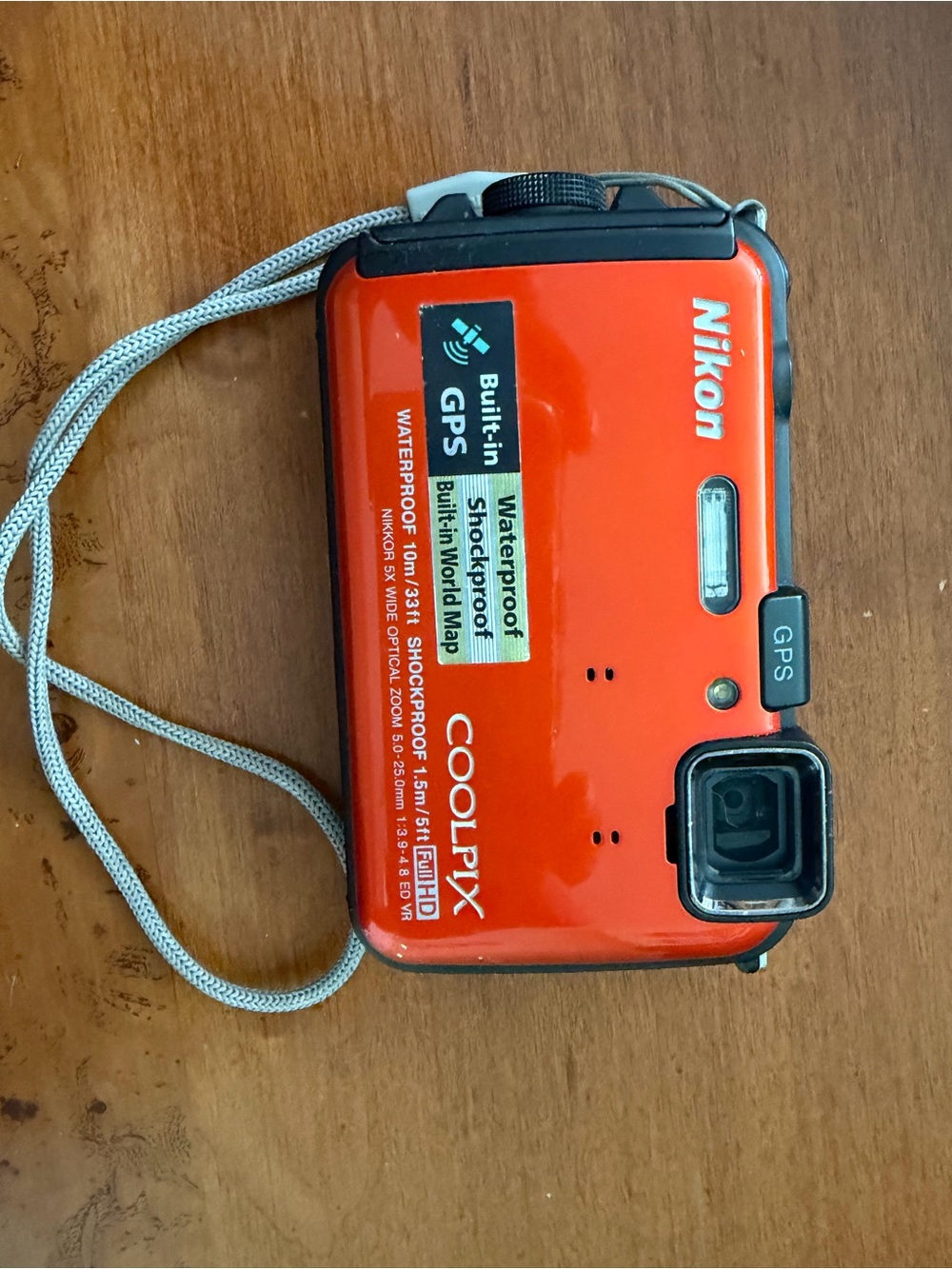 Nikon COOLPIX Compact Waterproof Camera - Orange